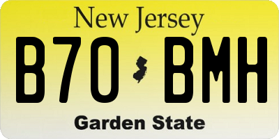 NJ license plate B70BMH