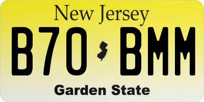NJ license plate B70BMM