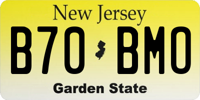 NJ license plate B70BMO