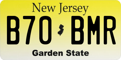 NJ license plate B70BMR