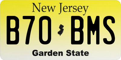 NJ license plate B70BMS