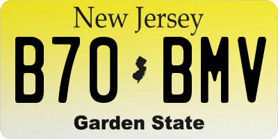 NJ license plate B70BMV