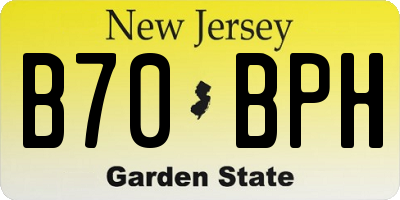 NJ license plate B70BPH