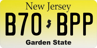 NJ license plate B70BPP