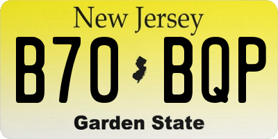 NJ license plate B70BQP
