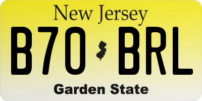 NJ license plate B70BRL
