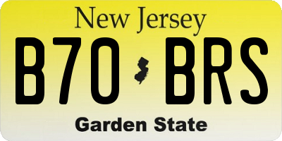 NJ license plate B70BRS