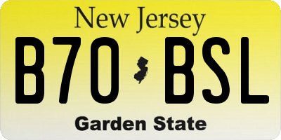 NJ license plate B70BSL