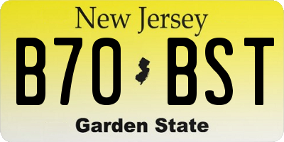 NJ license plate B70BST