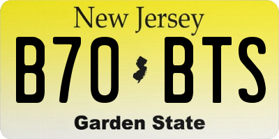 NJ license plate B70BTS