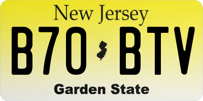 NJ license plate B70BTV