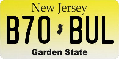 NJ license plate B70BUL