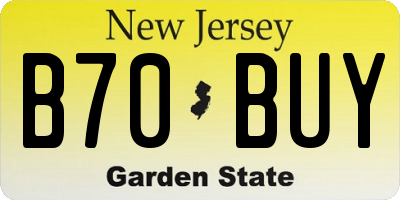 NJ license plate B70BUY