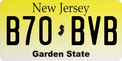 NJ license plate B70BVB