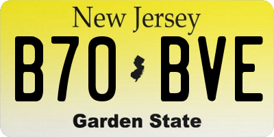 NJ license plate B70BVE