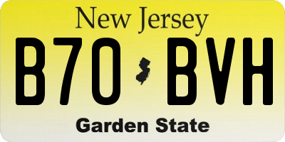 NJ license plate B70BVH