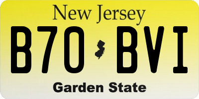 NJ license plate B70BVI