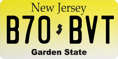 NJ license plate B70BVT