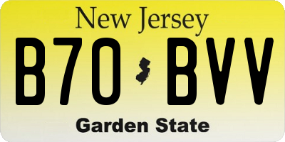 NJ license plate B70BVV