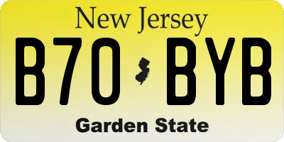 NJ license plate B70BYB