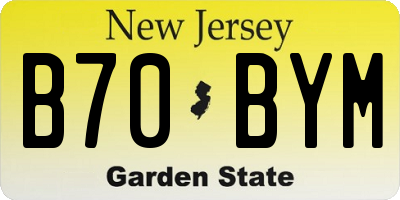 NJ license plate B70BYM