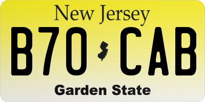 NJ license plate B70CAB