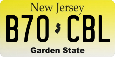 NJ license plate B70CBL