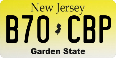 NJ license plate B70CBP