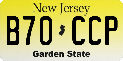 NJ license plate B70CCP