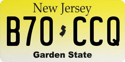NJ license plate B70CCQ