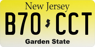 NJ license plate B70CCT