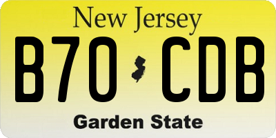 NJ license plate B70CDB