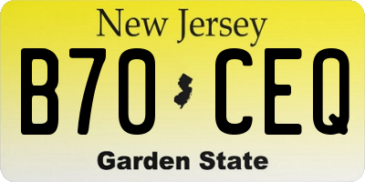 NJ license plate B70CEQ