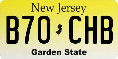 NJ license plate B70CHB