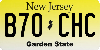 NJ license plate B70CHC