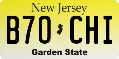 NJ license plate B70CHI