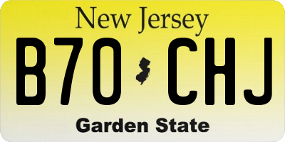 NJ license plate B70CHJ
