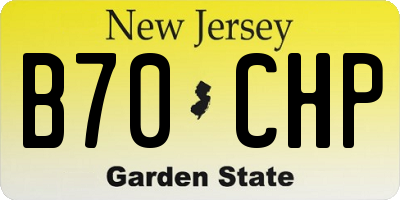 NJ license plate B70CHP