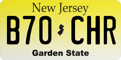 NJ license plate B70CHR