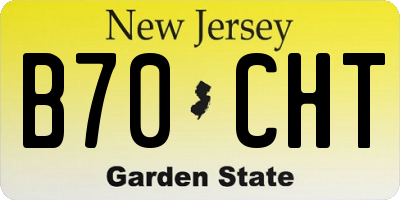 NJ license plate B70CHT