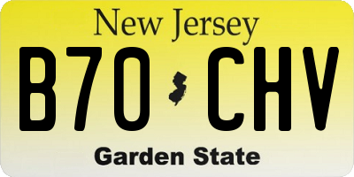 NJ license plate B70CHV