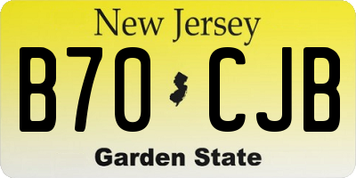 NJ license plate B70CJB