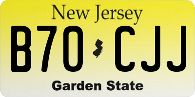 NJ license plate B70CJJ