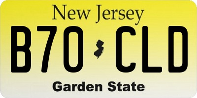 NJ license plate B70CLD