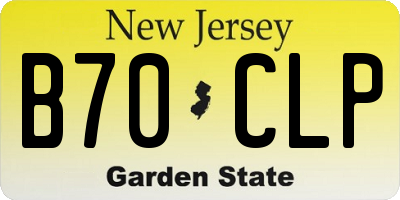 NJ license plate B70CLP
