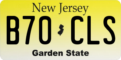 NJ license plate B70CLS