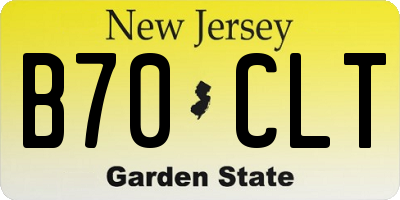 NJ license plate B70CLT