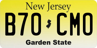 NJ license plate B70CMO