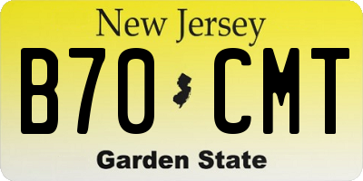 NJ license plate B70CMT