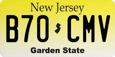 NJ license plate B70CMV